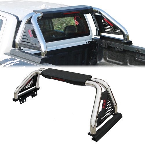 Truck bed roll bars polished - bed,